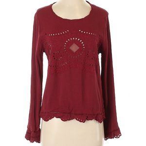 Storee Red Long-Sleeved Top with Detailing